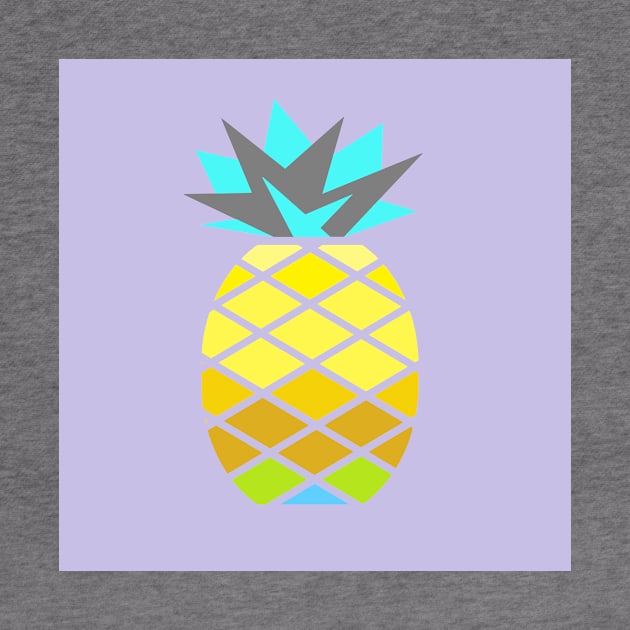 sunshine fruit pineapple purple by prettyguardianstudio